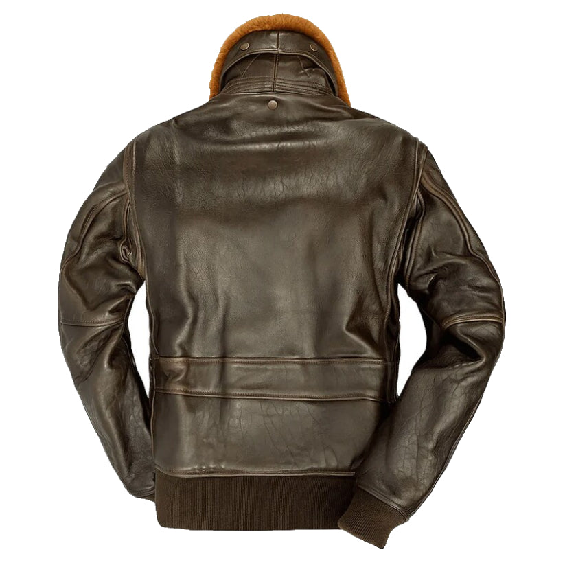 Aviator A2 Air Force Shearling Flight Bomber Leather Jacket