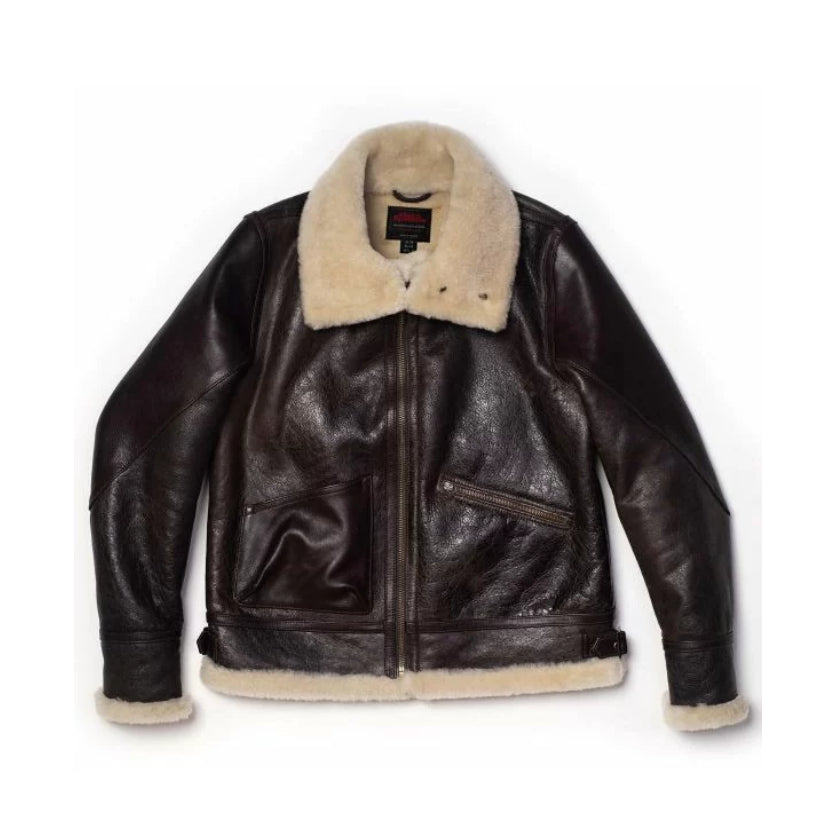 Aviator B-3 Shearling Jacket Brown