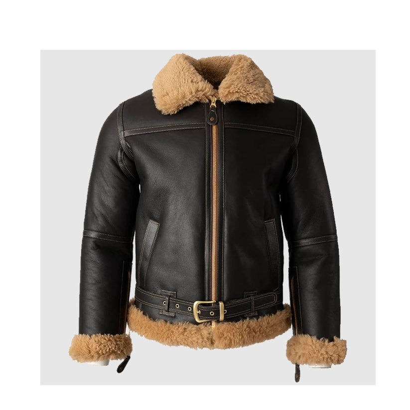 B3 Bomber Battle Real Fur Shearling