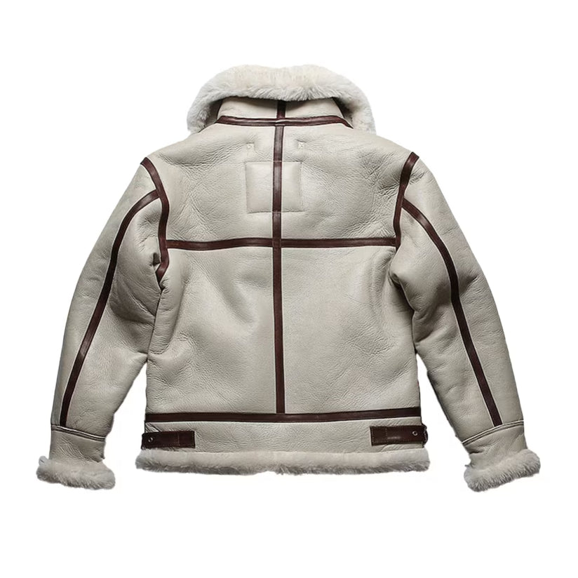 B3 Bomber Shearling Fur Winter Leather Jacket