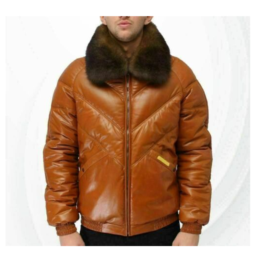 BOMBER SHEEPSKIN LEATHER JACKET