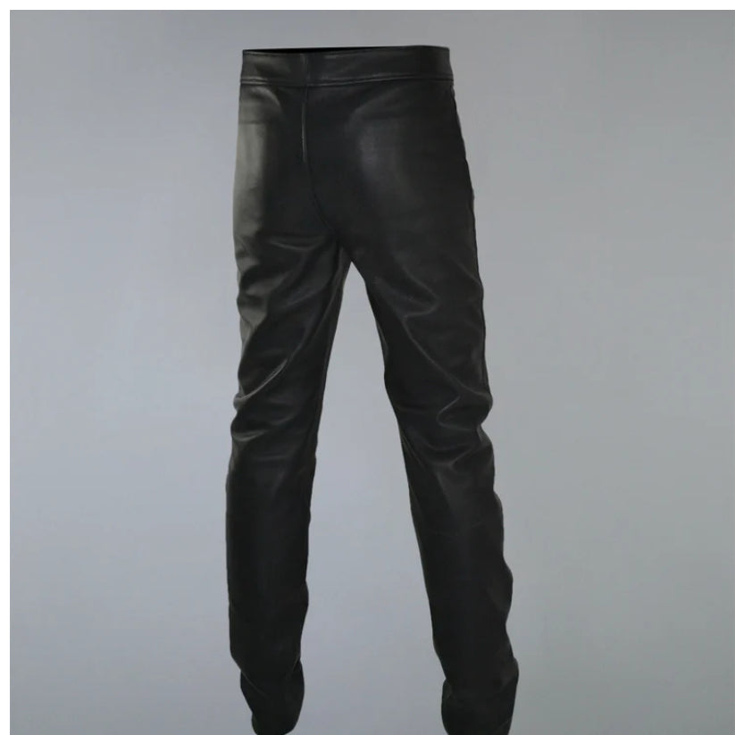 Black Leather Trouser Pants