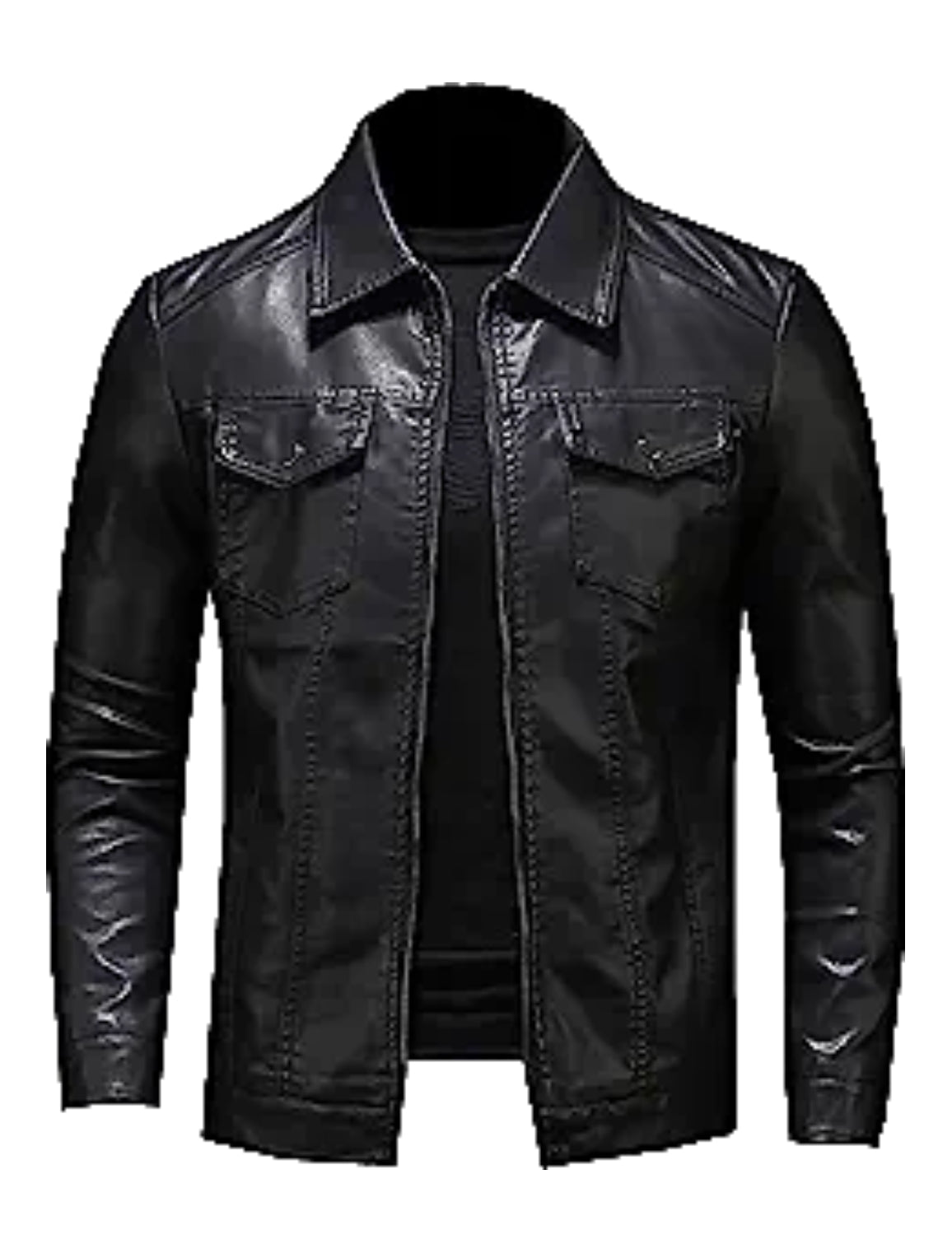 Black Motorcycle Leather Jacket