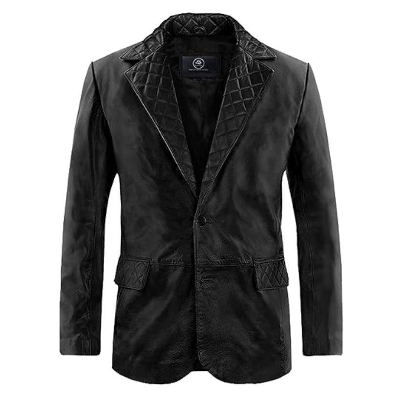 Blazer for Men Lambskin Leather Blazer