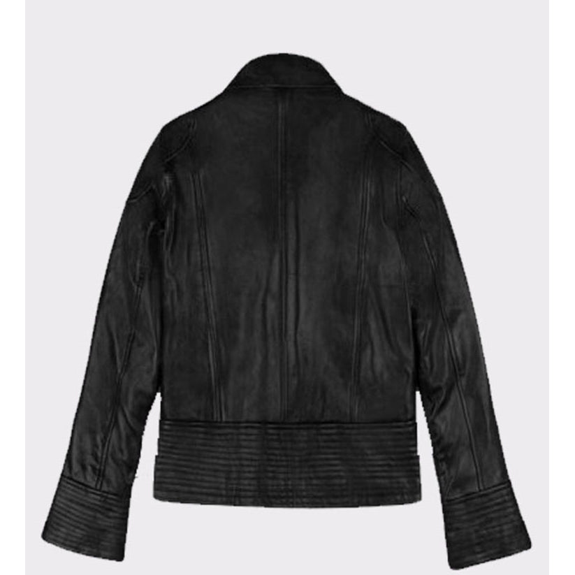 Celebrity Leather Fashion Black Jacket