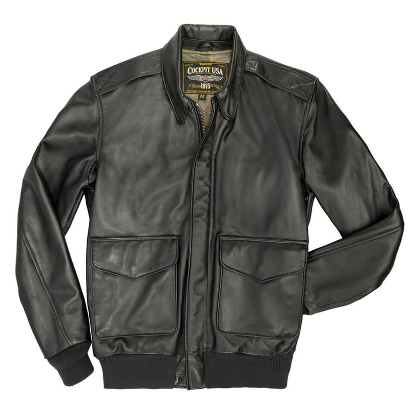Cockpit USA Lightweight A-2 Pilot Flight Jacket black
