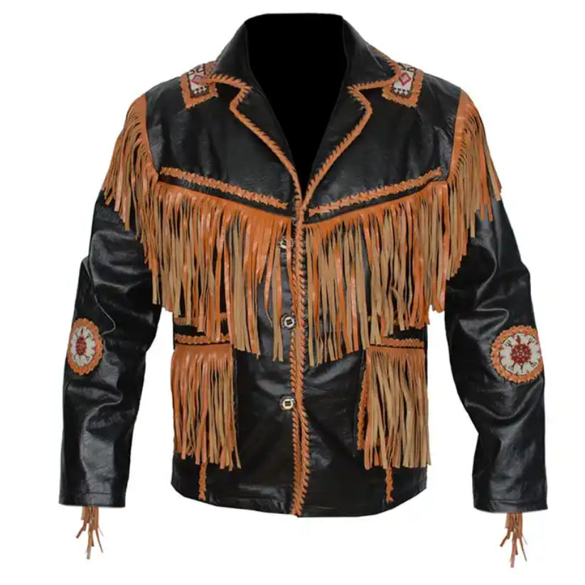 Cowboy Leather Jacket Western American Style