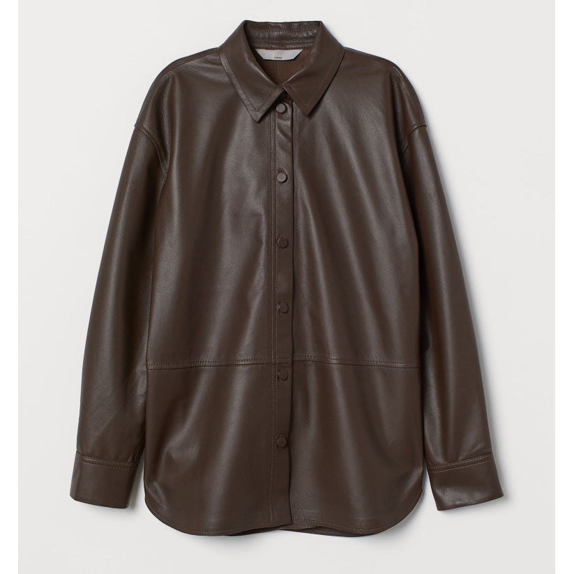 Dark brown Leather shirt