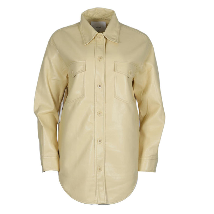 Faux Leather Shirt