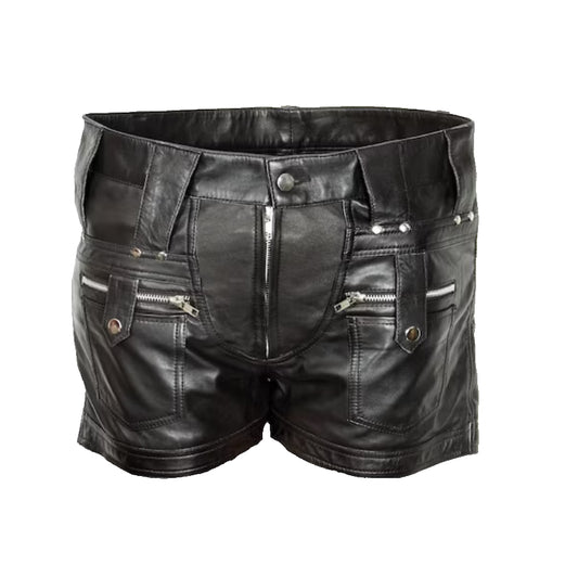 Genuine Leather Shorts Real Sheep Skin
