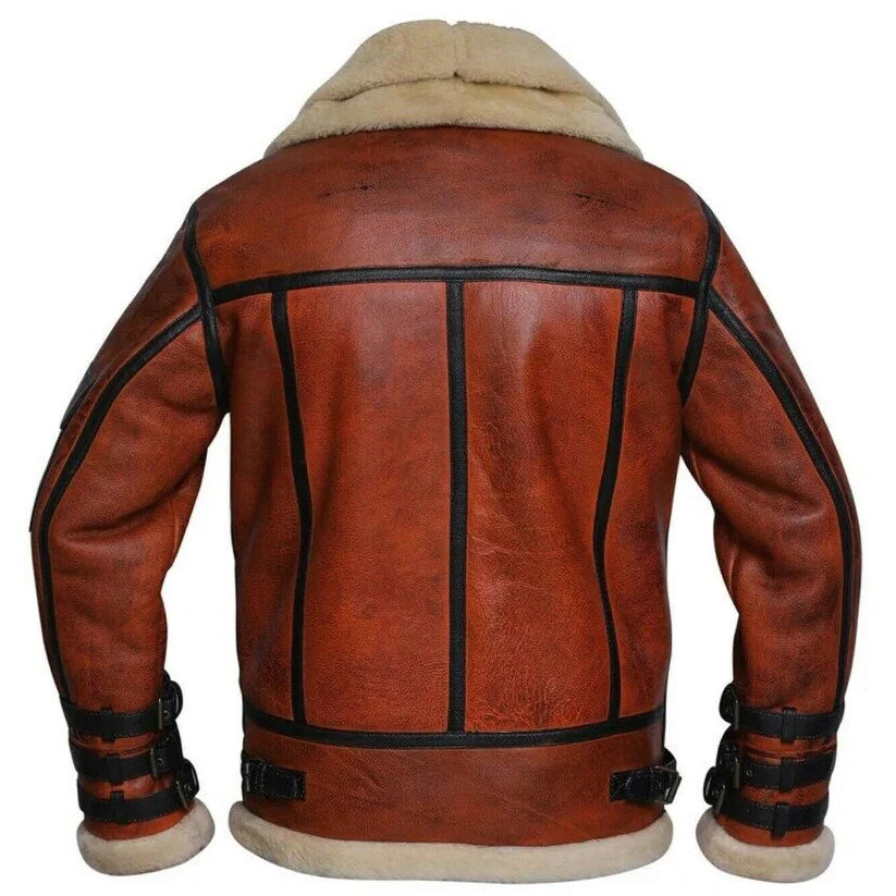 Handmade B3 Bomber Shearling Jacket