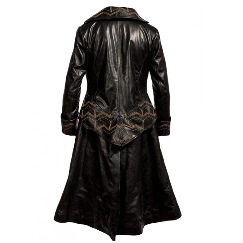 Handmade Men Captain Hook Long Trench Coat