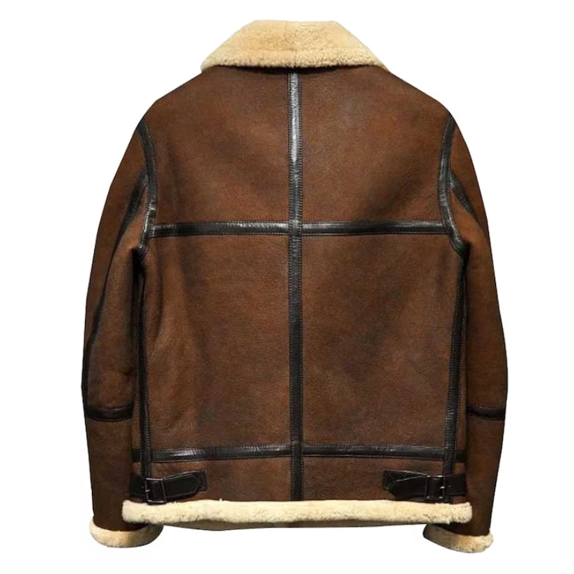 Handmade Men's Genuine Sheep Leather Jacket