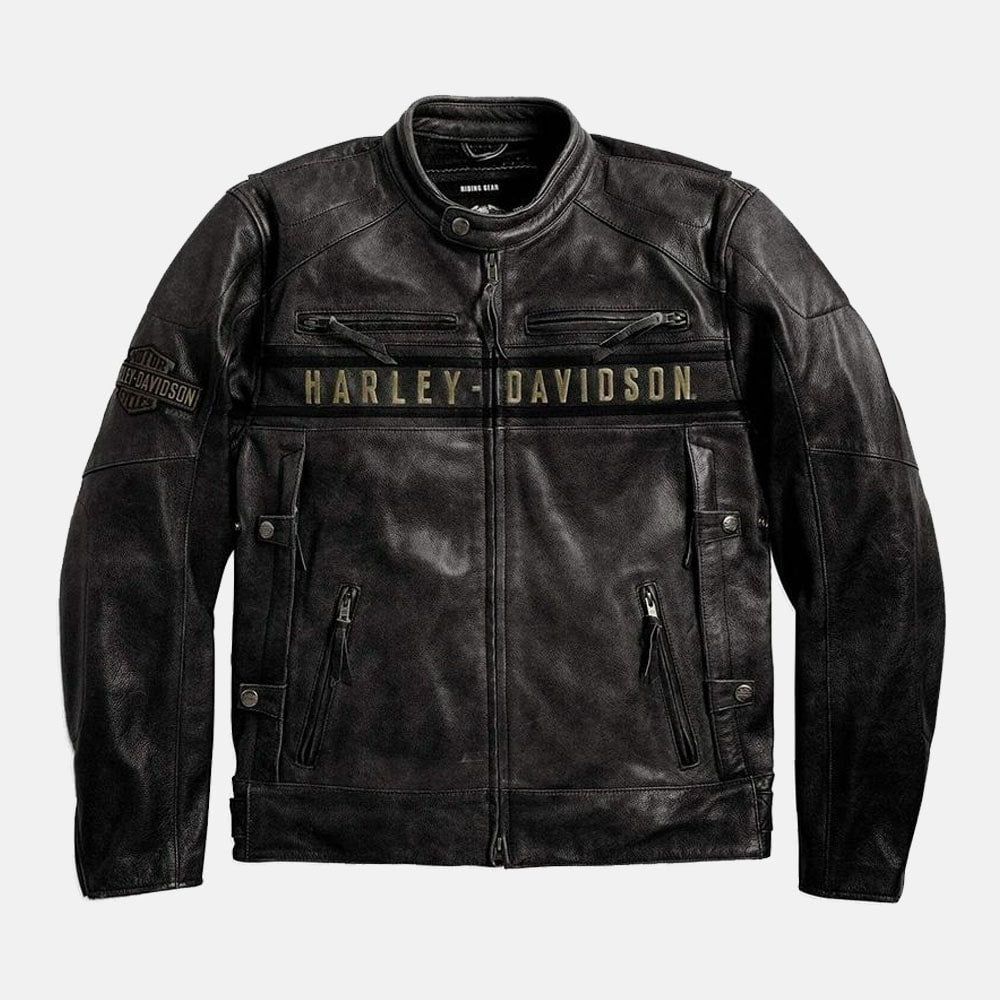 Harley-Davidson Men's Passing Link Triple Vent Leather Jacket