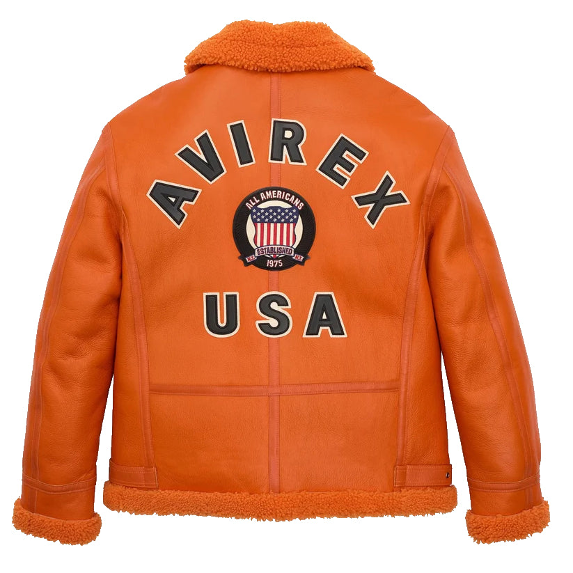 Icon Shearling Jacket Jacket on Orange Color