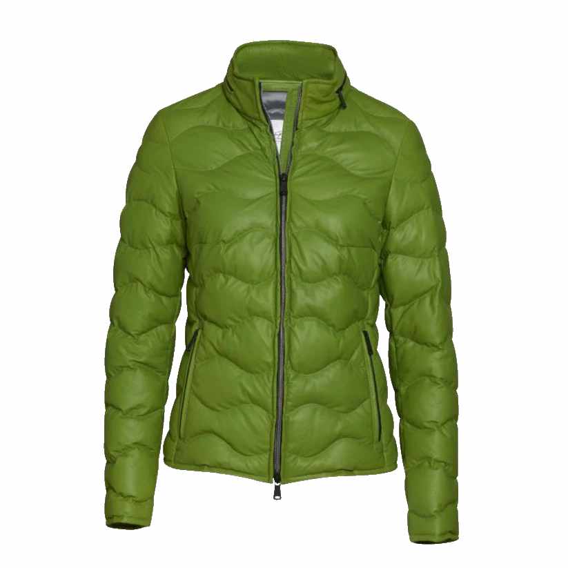 Ladies Leather Down Jacket