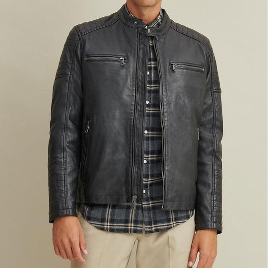 Men’s Genuine Moto Leather Riding Jacket