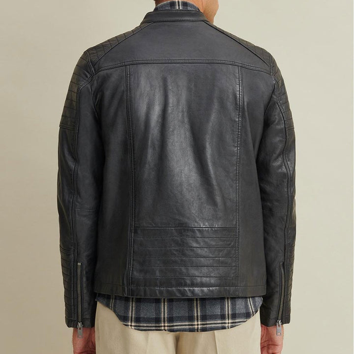 Men’s Genuine Moto Leather Riding Jacket