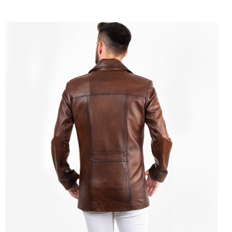 Leather Dark Brown Blazer