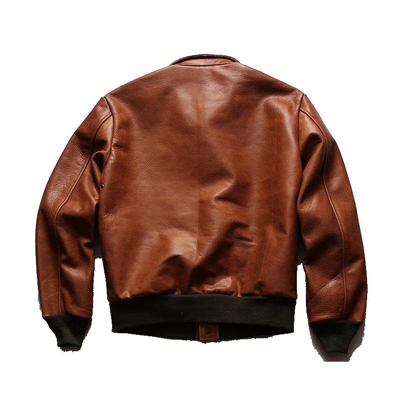 Leather Flight Brown Bomber Jacket
