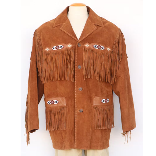 Leather Jacket with Fancy Bead Western Jacket