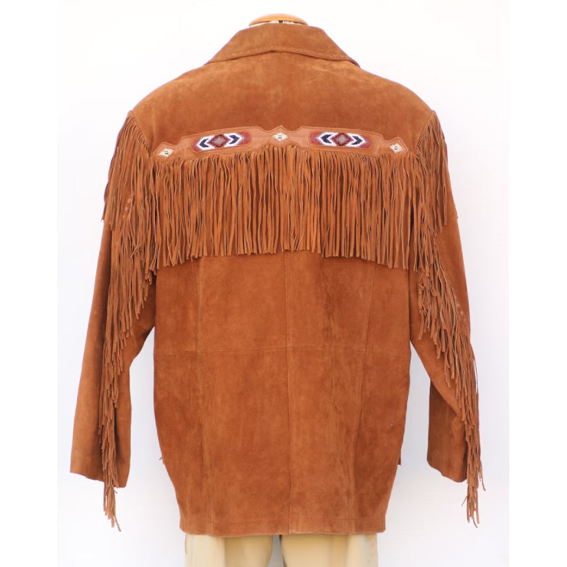 Leather Jacket with Fancy Bead Western Jacket