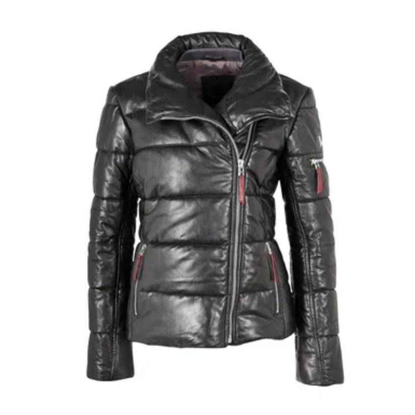 Leather Puffer Jacket