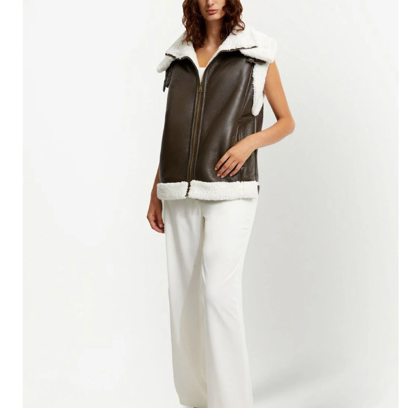 Master Control Faux Shearling Vest