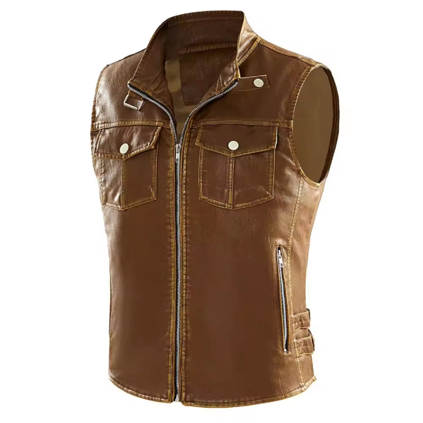 Men Fashion High Quality Brown Vest