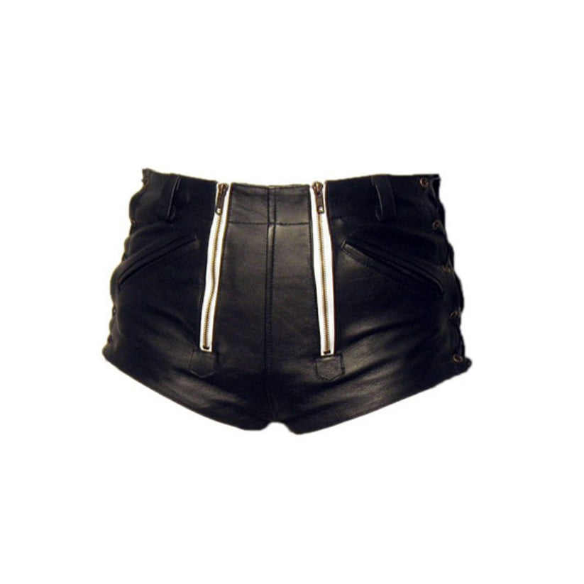 Men Leather Shorts