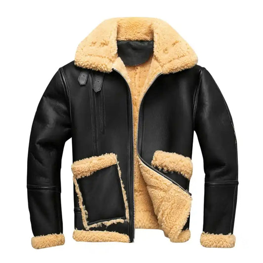 Men’s Aviator B-3 Bomber Sheepskin Jacket
