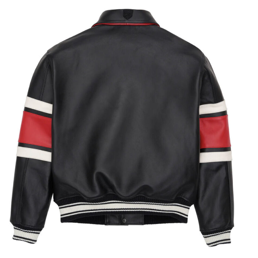 Men's Avirex Black Bomber Flight Jacket