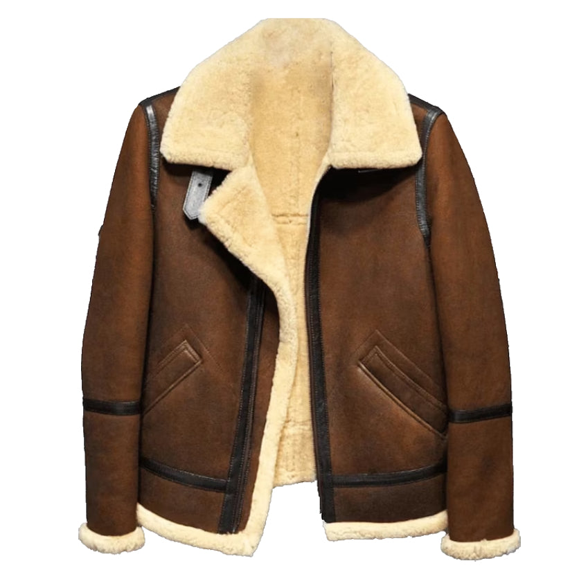 Men's Brown Bomber RAF Leather Jacket