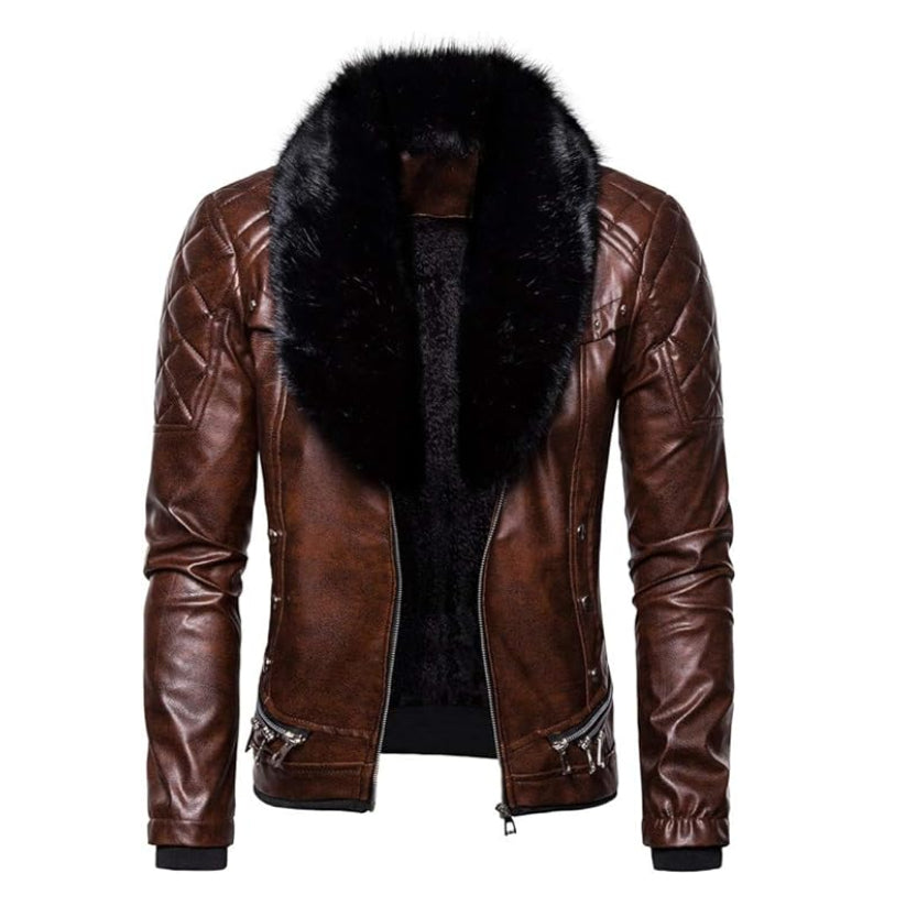 Men's Brown Leather Bomber Jackets Vintage