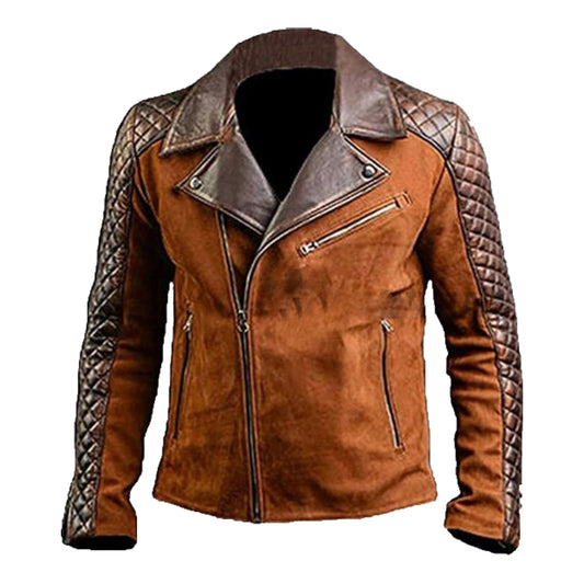 Men's Brown Suede Biker Jacket Shop Now