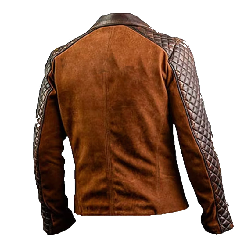 Men's Brown Suede Biker Jacket Shop Now