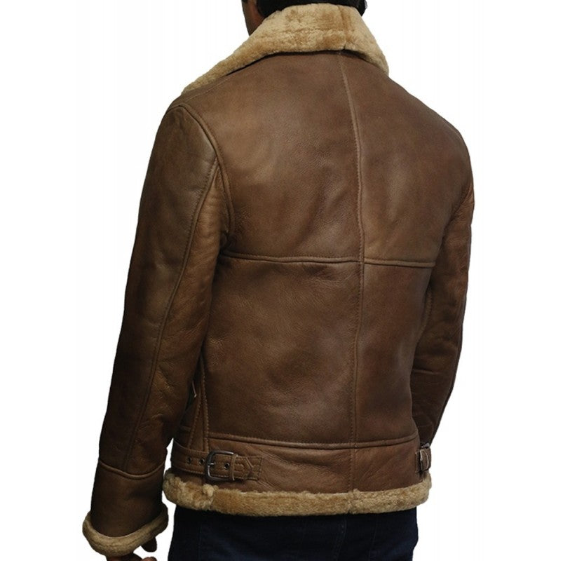 Men's Genuine Shearling Sheepskin Leather jacket