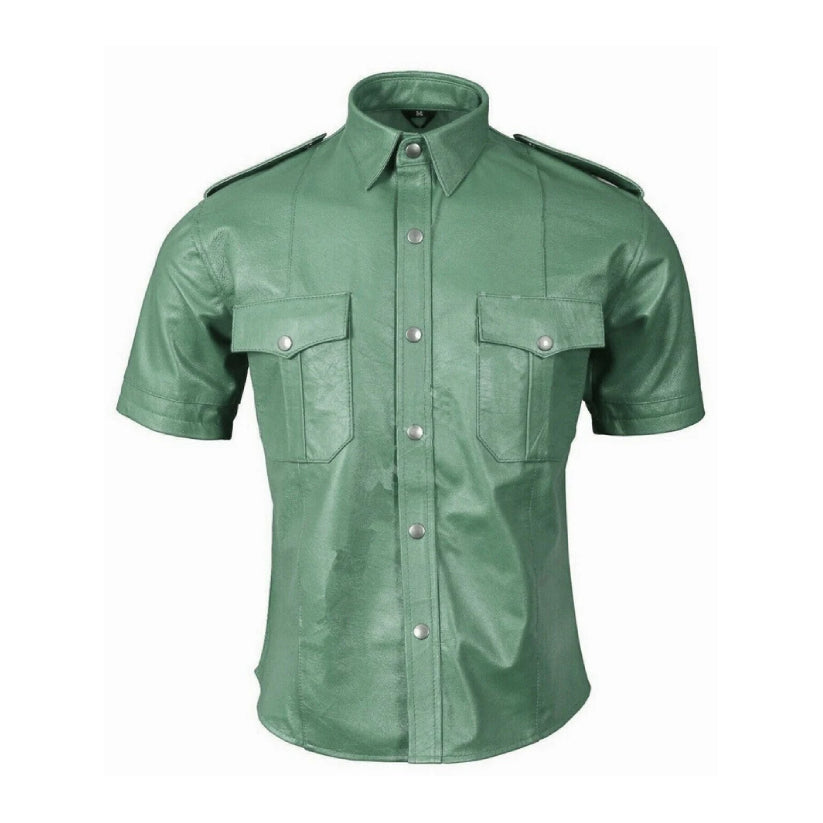 Men's Hot Genuine Sheep Army Police Style Real Leather