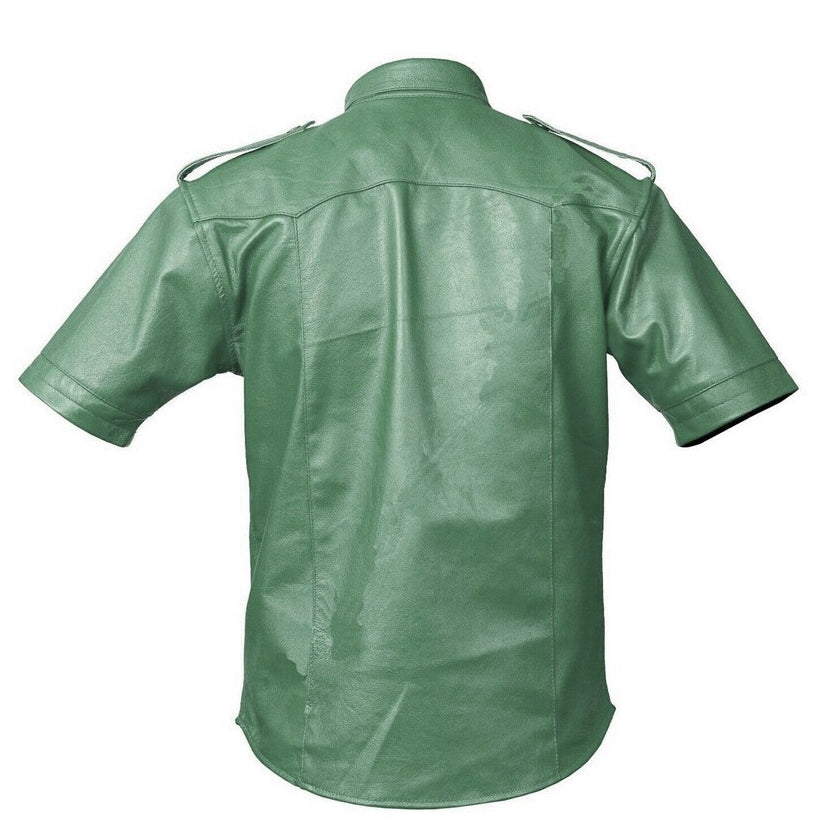 Men's Hot Genuine Sheep Army Police Style Real Leather