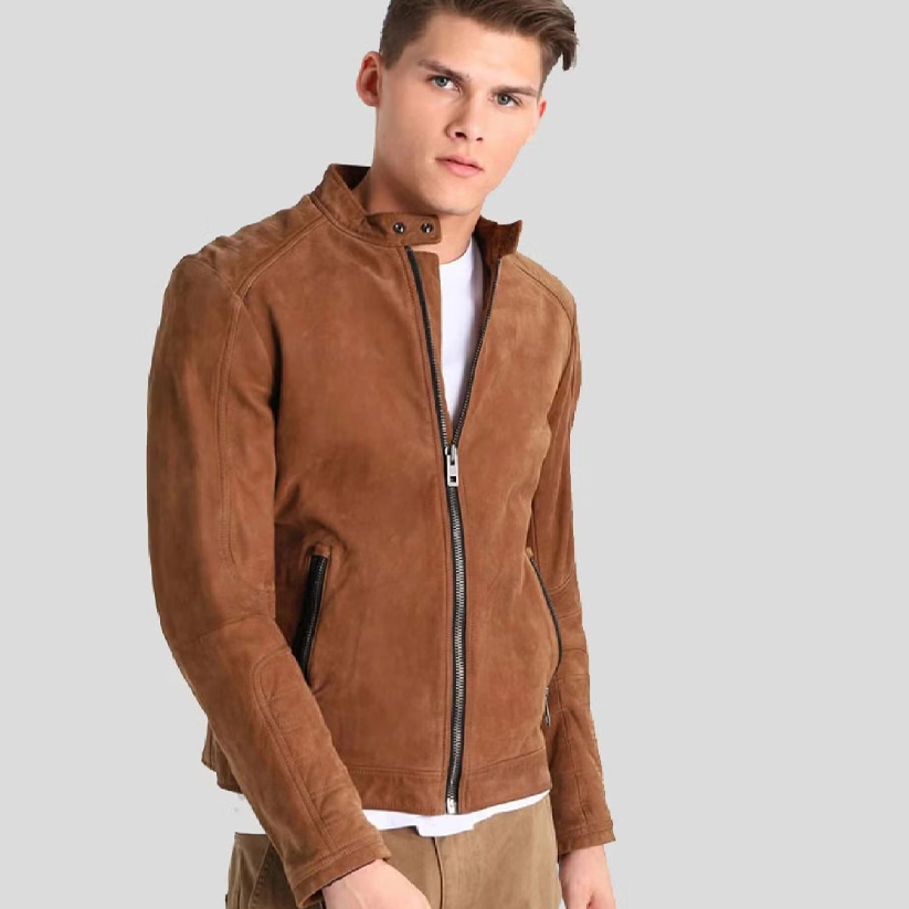 Men’s Huge Boss Stylish Suede Leather Jacket