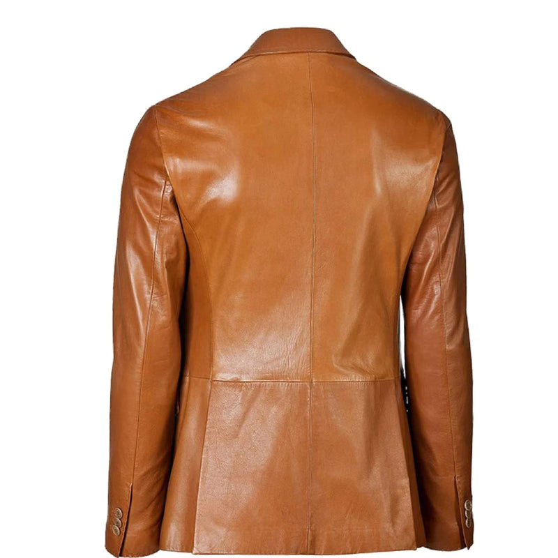 Men's Leather Blazer Genuine Soft Lambskin Coat Jacket