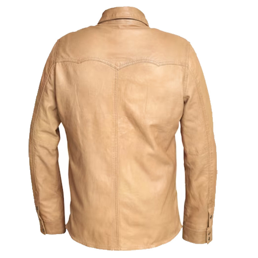 Men's Leather Classic Western Shirt Vest