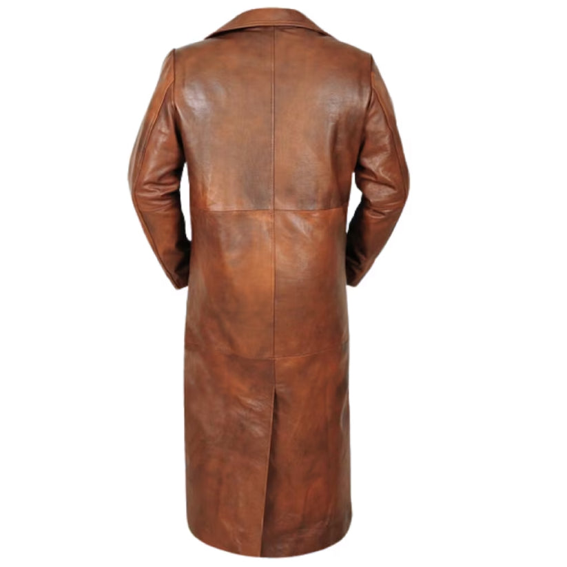 Men's Leather Duster Coat