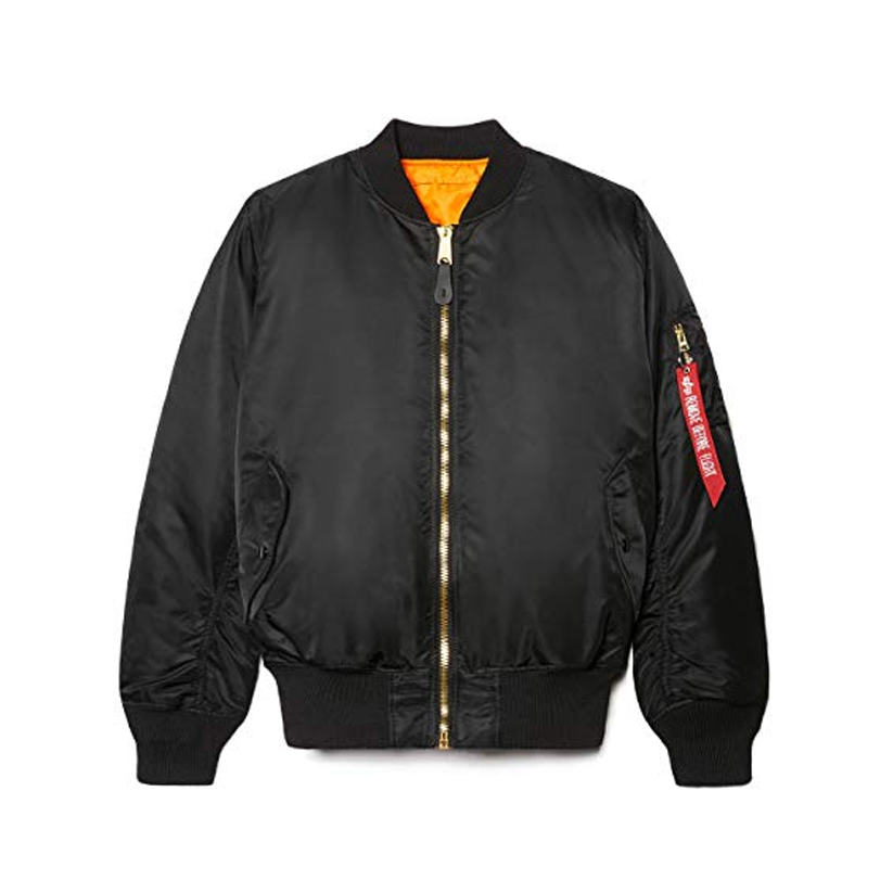 Men's MA-1 Flight Jacket, Black, XL