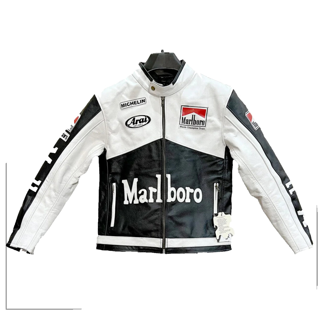 Marlboro Cafe Racer Leather Jacket for Men