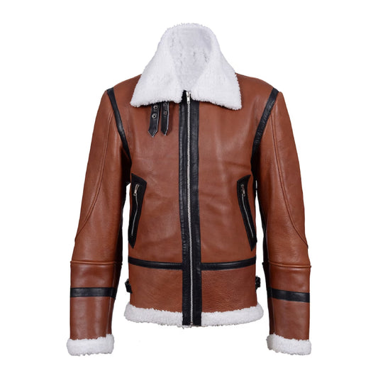 Men's Real Leather Bomber Jackets winter