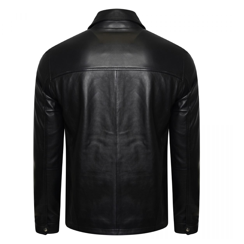 Men’s Real Leather Trucker Jacket