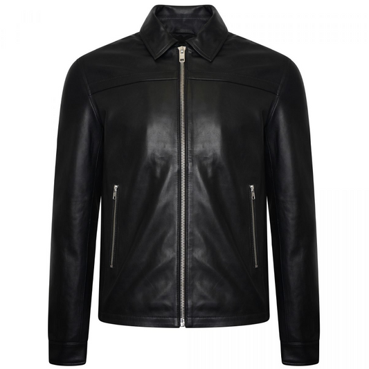 Men’s Real Leather Trucker Jacket