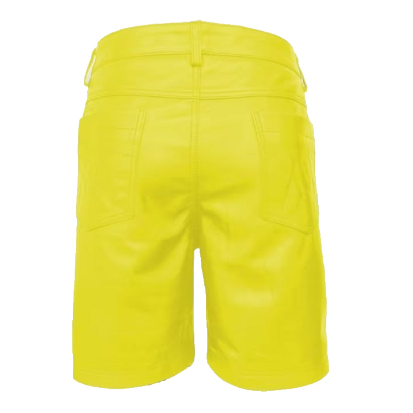 Men's Shorts Hand Made Sheep Skin Leather Shorts