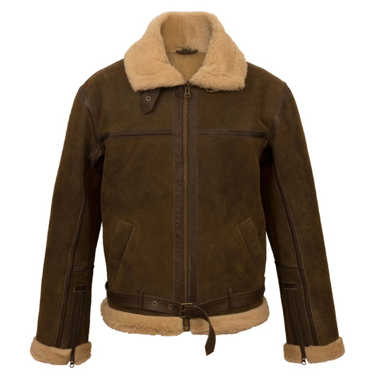 Men's Unique Sheepskin Leather Flying Jacket